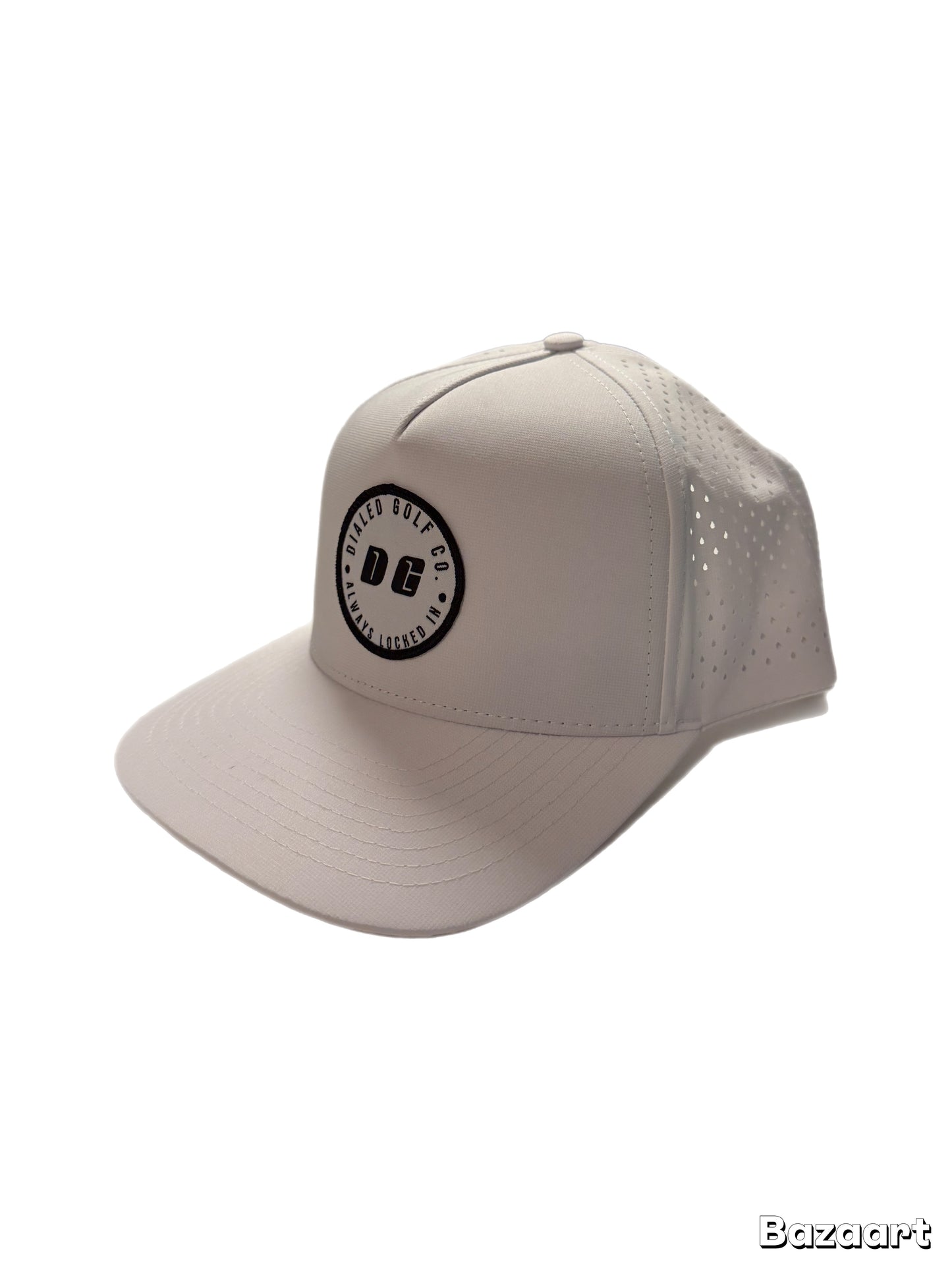 5 Panel White Logo Hat
